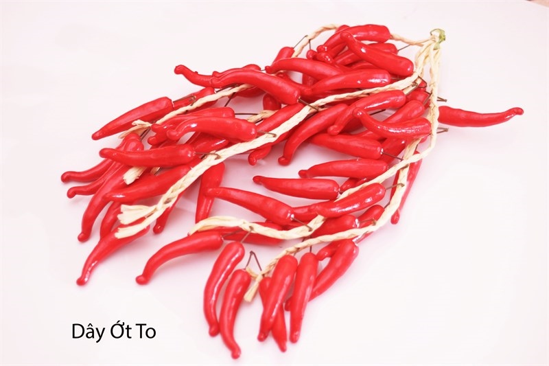 Dây Củ Quả - Ớt to đỏ - Quả và dây quả - Hoa Lụa Vân Vượng