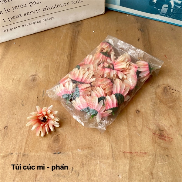 Túi cúc mi - phấn - Nguyên vật liệu - Hoa Lụa Vân Vượng