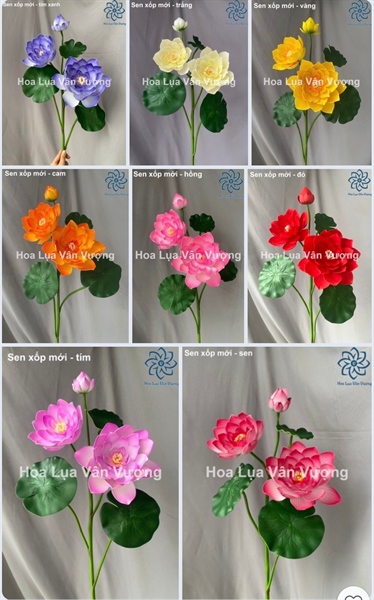 Sen xốp mới - Sen - Hoa Lụa Vân Vượng