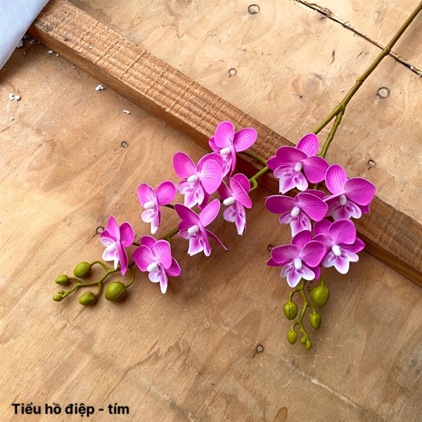 Tiểu hồ điệp - tím - Hồ điệp, lan - Hoa Lụa Vân Vượng