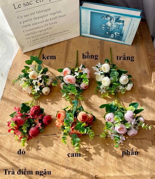 Trà điểm ngâu - Hoa cành ngắn - Hoa Lụa Vân Vượng