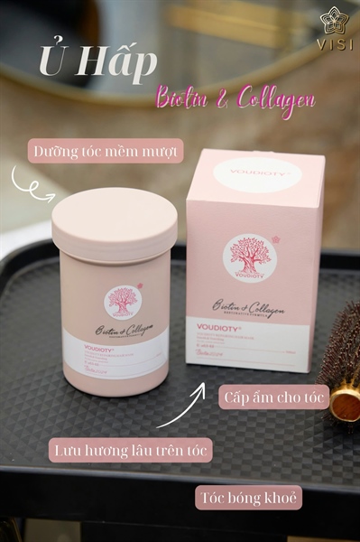 VAT Ủ tóc biotin hồng (Voudioty Repairing Hair Mask) - Ảnh 1