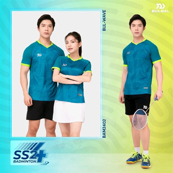 Áo cầu lông Bulbal SS24 nữ BAW 2402, M=>XL 169QA (Trắng, Cổ vịt, Kem)