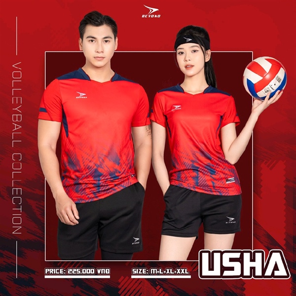 Quần áo bóng chuyền BEYONO USHA, M=>2XL 220QAL