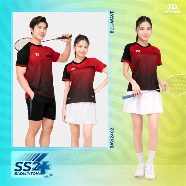 Áo cầu lông Bulbal SS24 nữ BAW 2403, M=>XL 169QA (Đỏ, Da, Vàng)