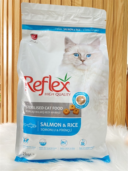 TA Mèo Reflex sterilised cá hồi, gạo 2kg