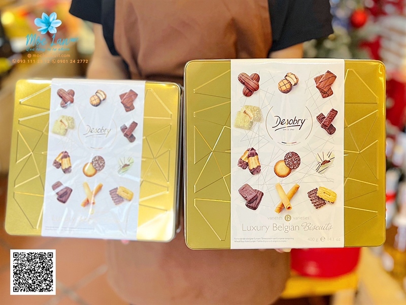 Bánh Quy Desobry Luxury Belgian Biscuits 12 Varieties Bỉ 400gr