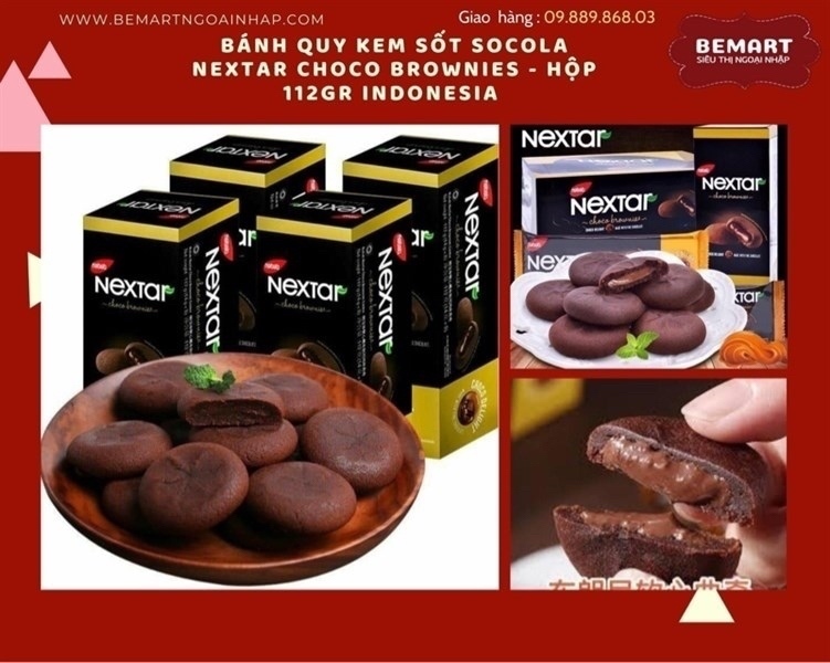 Bánh Quy Socola Nabati Nextar Choco Brownies 112g