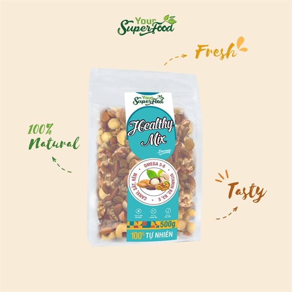 Healthy Mix 5 Loại Hạt Your Super Food Túi 500g