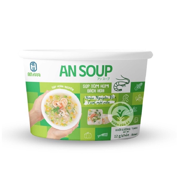 Súp ăn liền An Soup Việt Nam Chén 12gr
