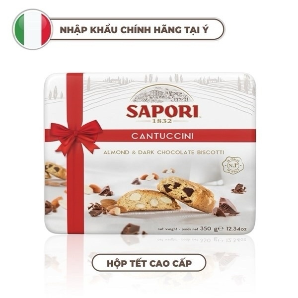 HỘP BÁNH SAPORI HẠNH NHÂN VÀ SÔ CÔ LA 350G