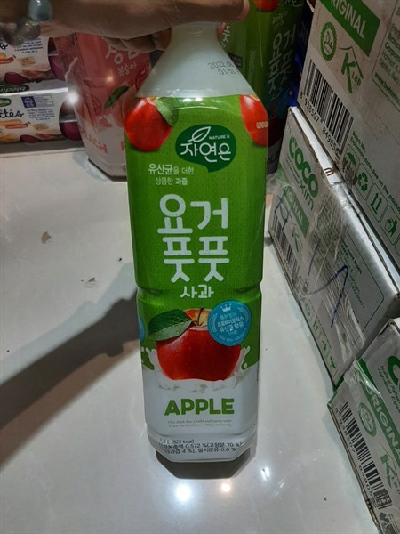 Nước trái cây men lợi khuẩn Vì Đào, Táo, Thơm 1.5L