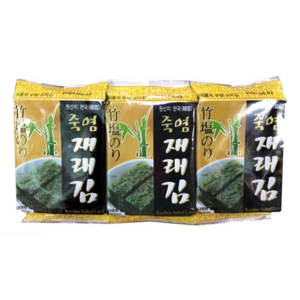 Combo 3 gói rong biển muối tre Asia Bamboo