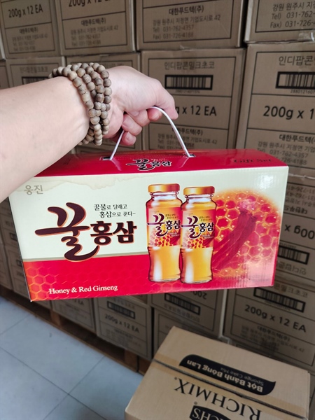 WJ) Nước uống hồng sâm mật ong 180ml*12chai*4set/1box