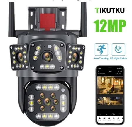 Camera Yoosee PTZ HFYX24 8.0Mp 3 khung hình 4 mắt kép