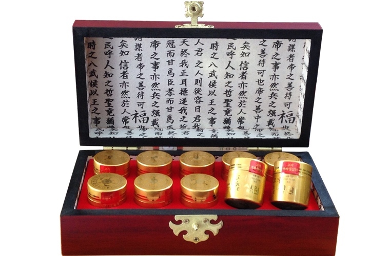 An cung ngưu hộp gỗ 10v