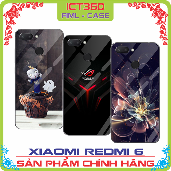 Ốp lưng kính Xiaomi Redmi 6 - Nhận in ảnh theo yêu cầu