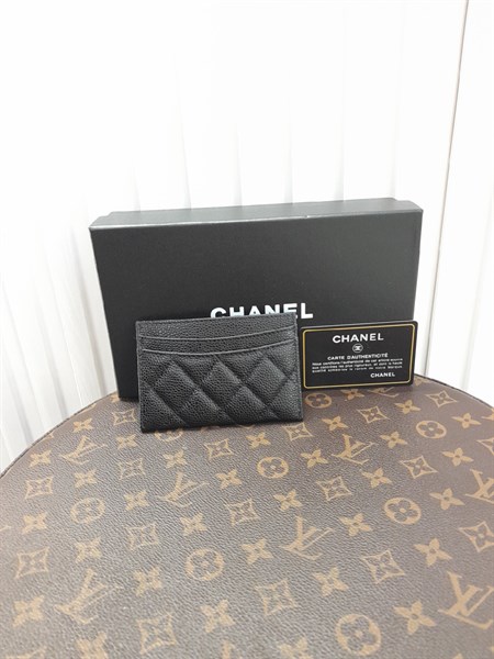 Ví Chanel Classic Card Holder màu đen caviar best quality
