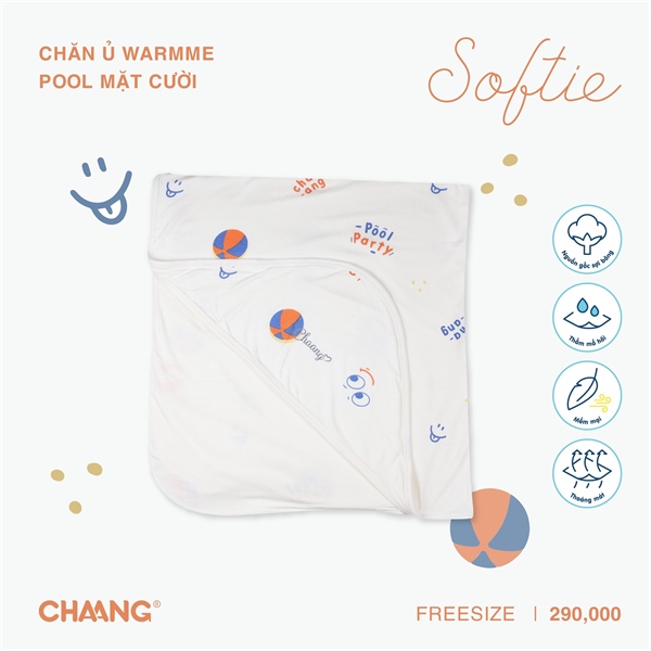 Chăn ủ Warmme Chaang mặt cười