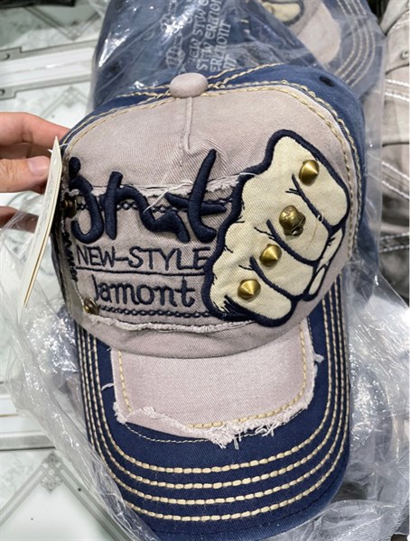 Nón Hiệu - New Style bàn tay- Xanh & Kem