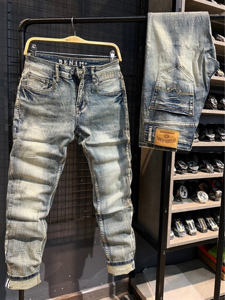 Jean Dài - QCSC982 was dơ loang nhẹ thêu túi