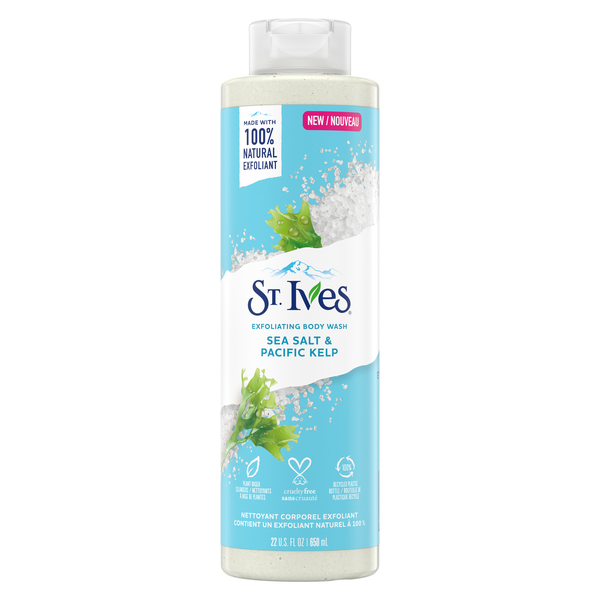 SỮA TẮM TẨY TẾ BÀO CHẾT ST.IVES MUỐI TẢO BIỂN SEA SALT & PACIFIC KELP 650ML