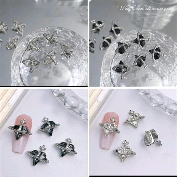 Charm đá tim 💓 màu đen ,trắng