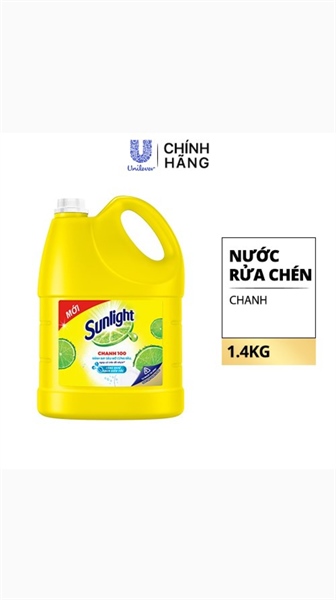 Nước rửa chén Sunlight can 1,4kg