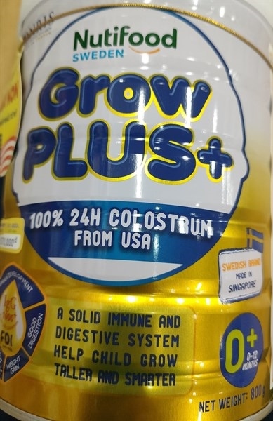 NTF GROW PLUS + 0-12 THÁNG VÀNG SỮA NON TĂNG ĐỀ KHÁNG 850G