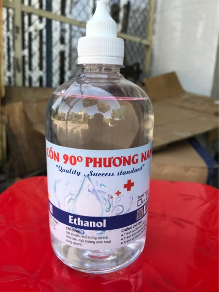 Cồn 90 độ Phương Nam 500ml (Nắp không vòi)