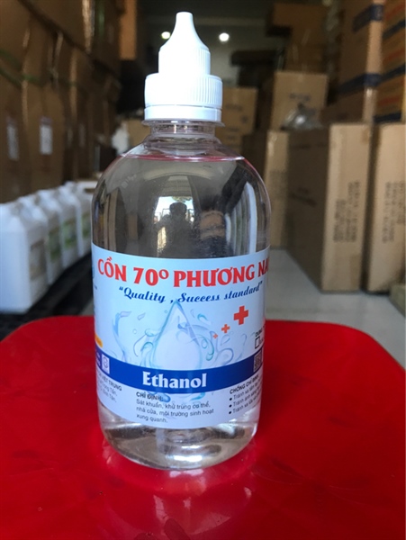 Cồn 70 độ Phương Nam 500ml (Nắp không vòi)