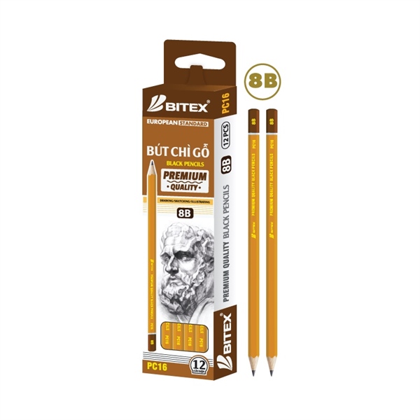 Bút chì gỗ 8B PC16 Bitex