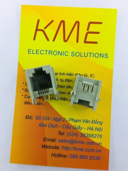 Cổng RJ11 6P4C màu xám