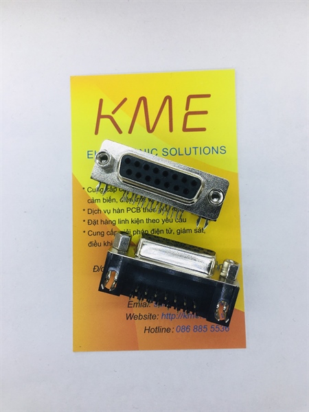 Cổng DB15 cái cong 2 hàng chân hàn mạch