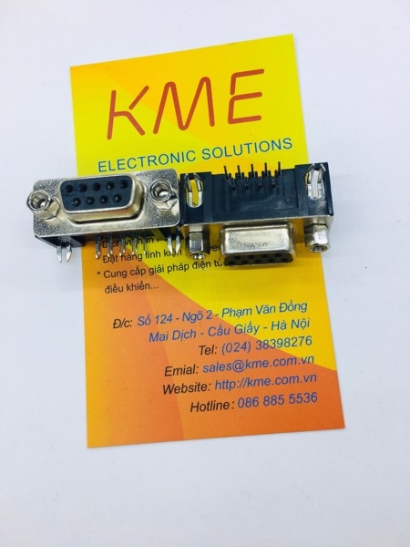 Cổng DB9 cái cong cắm PCB