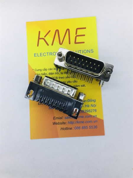 Cổng DB15 đực cong 2 hàng chân hàn mạch (DR15)