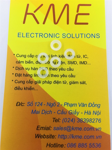 Long đen cho vít M3 3x6x1mm (gói 10c)