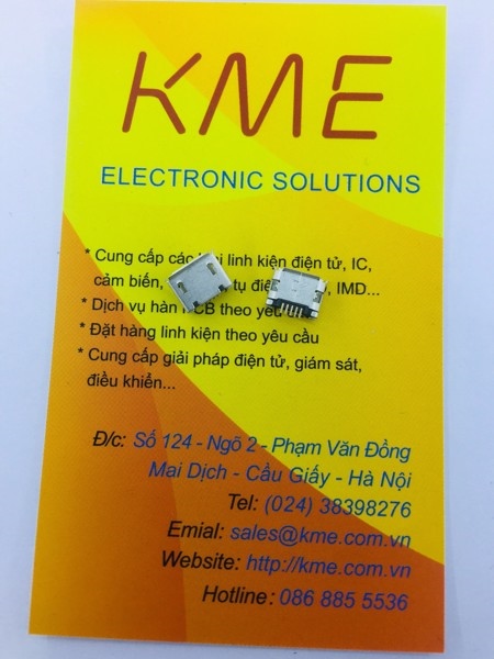 Micro USB 5P cái chân dán chốt cắm