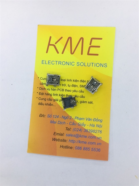 Mini USB 5P cái chân dán