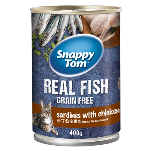 Pate Snappy Tom Real Fish cho mèo 400g