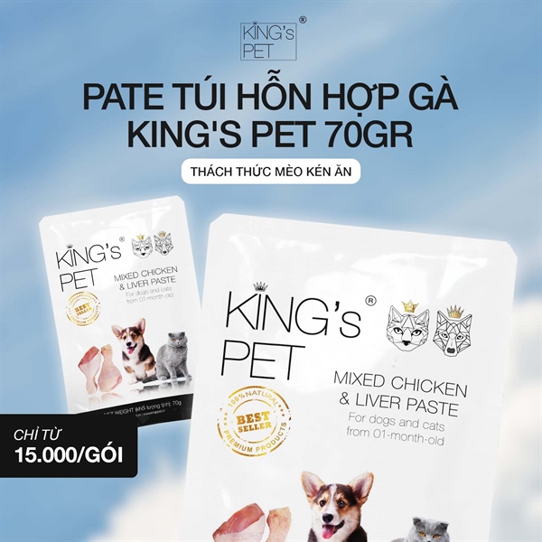 Pate King's Pet cho chó & mèo 70g