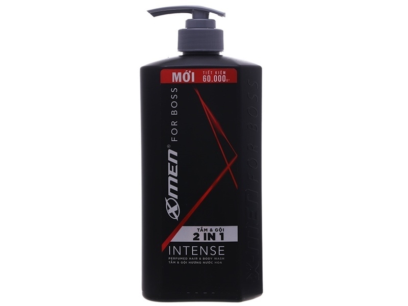 XMEN SỮA TẮM GỘI 2 IN 1 HƯƠNG NƯỚC HOA FOR BOSS CHAI ĐEN LĂN KHỬ MÙI 40ML 650G