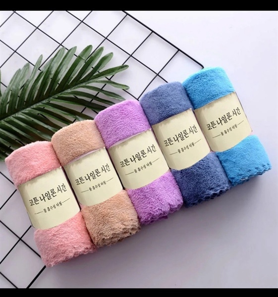 Khăn Mặt Lông Cừu Hàn Quốc 50x30cm Siêu Thấm Hút T2