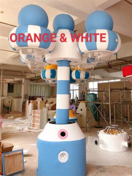 Mưa bóng UFO, 4 cửa hút, 4 cửa xả/Orange & White