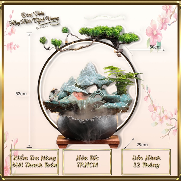 Thác Nước Lã Vọng Phong Thủy 50x29x52cm