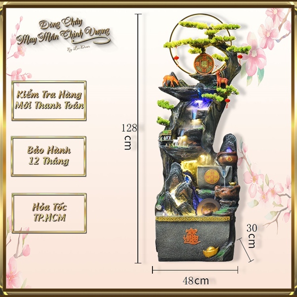 Thác Nước Non Bộ Đại Thụ 48*30*128cm