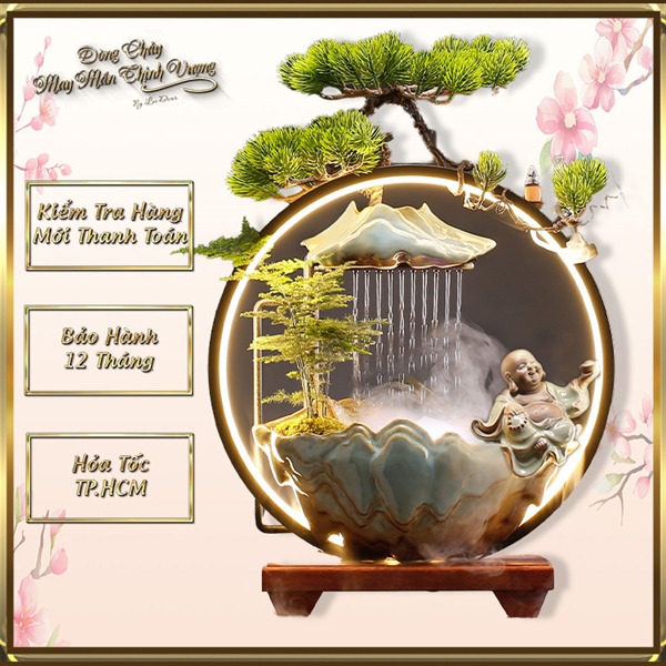 Thác Nước Di Lặc Bình An 35*12*40cm (Size Nhỏ)