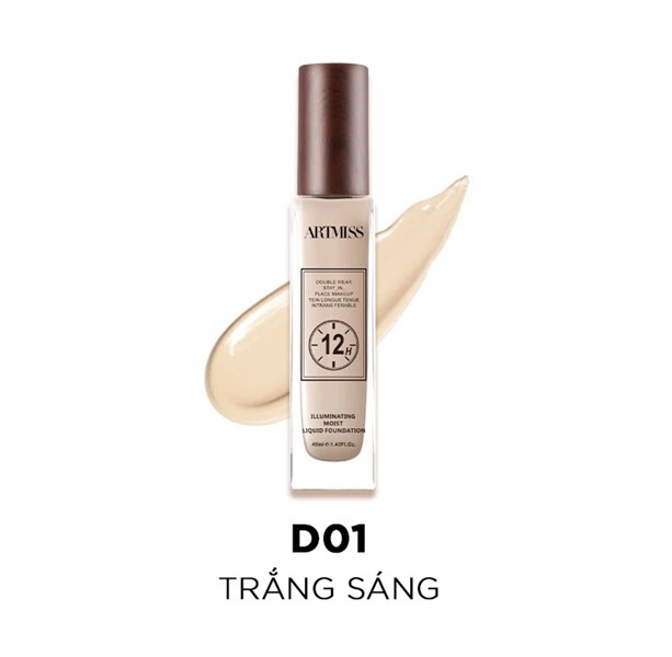 [Hàng Công Ty] ARTMISS 12H Illuminating Moist Liquid Foundation Kem Nền 40ml