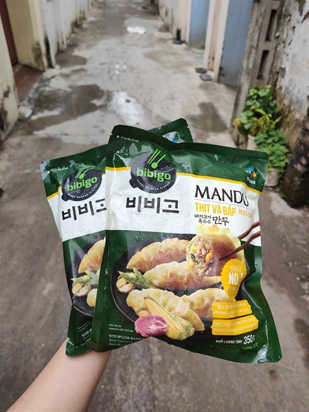 Mandu Thịt và Bắp BIBIGO 350Gr (10C)