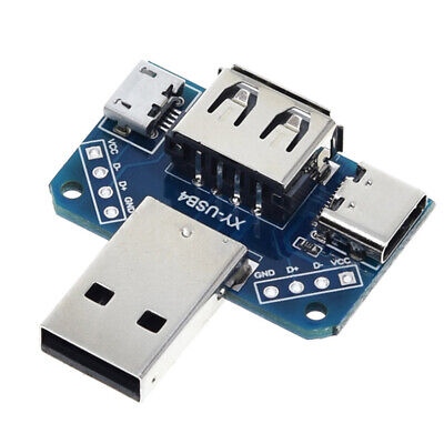 XY-USB4 Mạch Chuyển Đổi USB Đực Sang USB Cái Micro USB Type C
